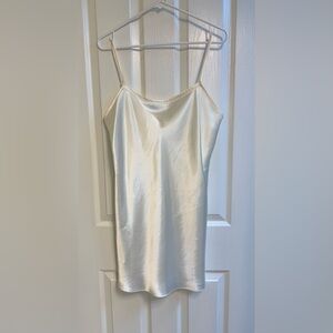 Cruz Silky Satin Nightgown With Adjustable Straps - Medium - Cream Color - EUC